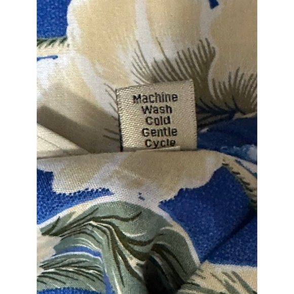 Hula Hula VTG Hawaiian Camp Shirt Blue Tropical Floral Button Up Short Sleeve S - Picture 5 of 5